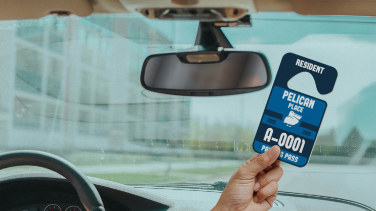 Apartment Resident Hang Tag Parking Permit A