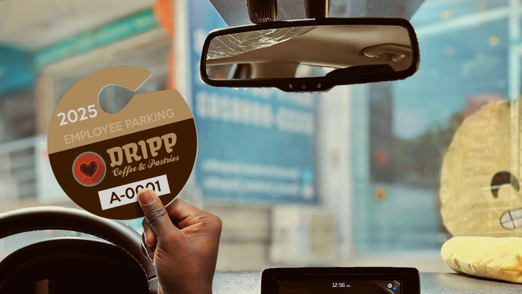 Circle Employee Hang Tag Parking Permit A