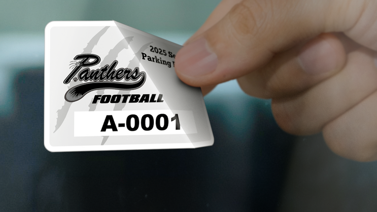 Claw Mark Rectangle School Sports Parking Permit Sticker B