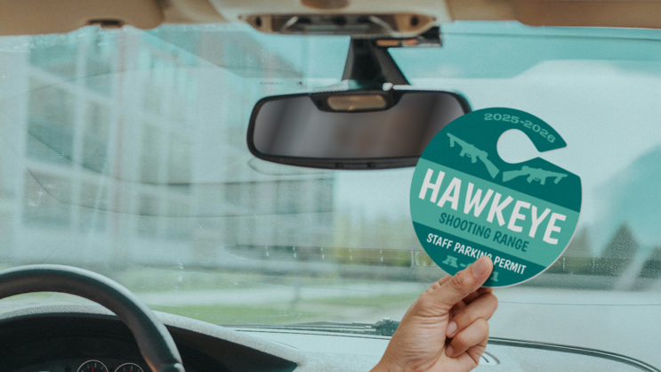 Custom Circle Hang Tag Parking Permit C