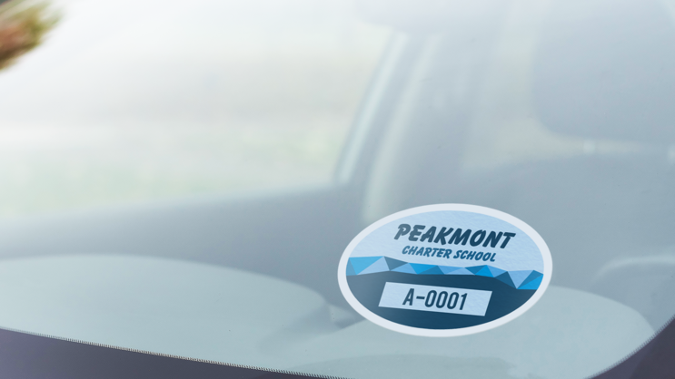 Divided Oval Parking Permit Sticker B