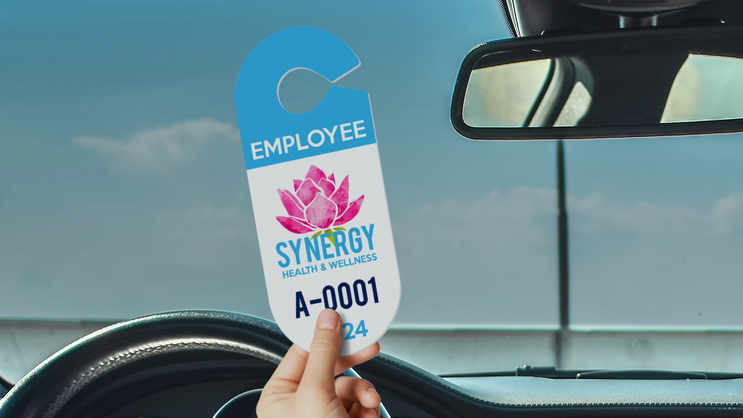 Employee Oval Hang Tag Parking Permit A