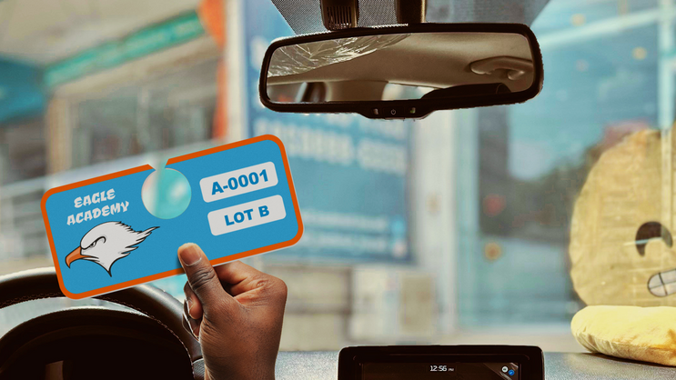 High Visibility Horizontal Parking Permit Hang Tag C