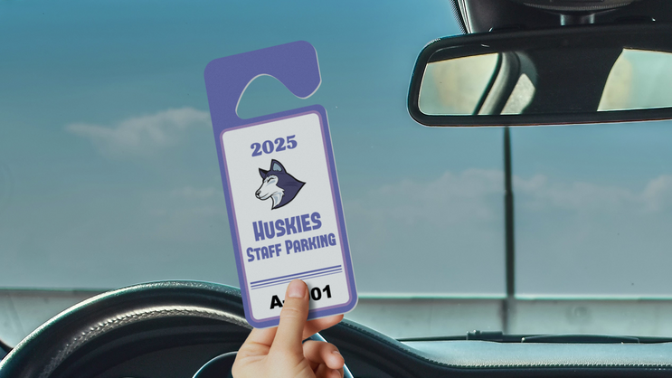 High Visibility Long Standard School Hang Tag Parking Permit B