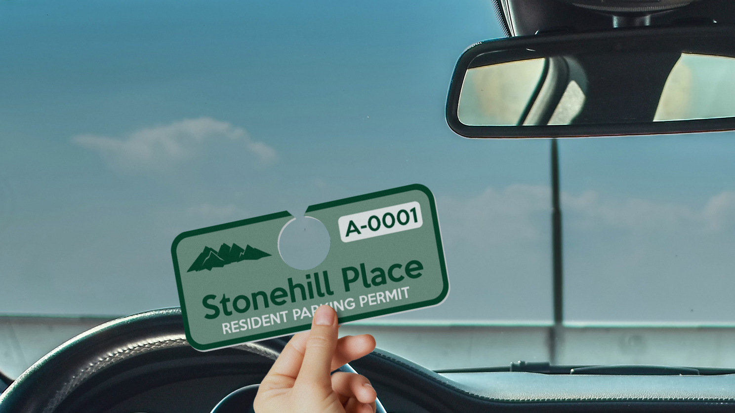 Picture Idea: Horizontal Apartment Hang Tag Parking Permit
