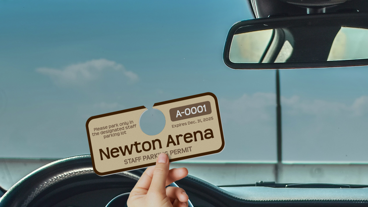 Horizontal School Hang Tag Parking Permit A