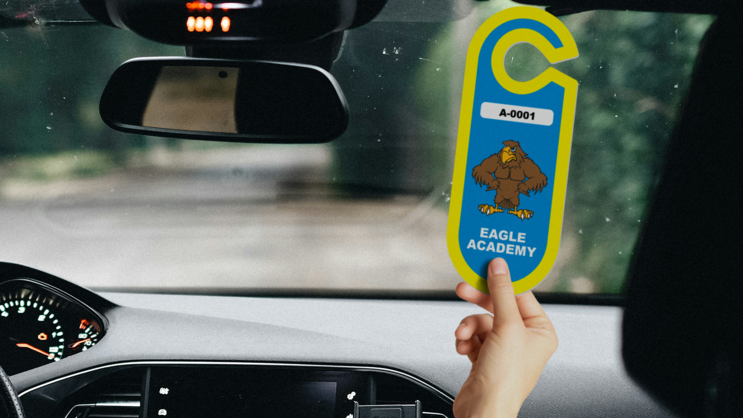 Large Oval Parking Permit Hang Tag A