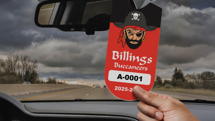 Large Student Oval Hang Tag Parking Permit A