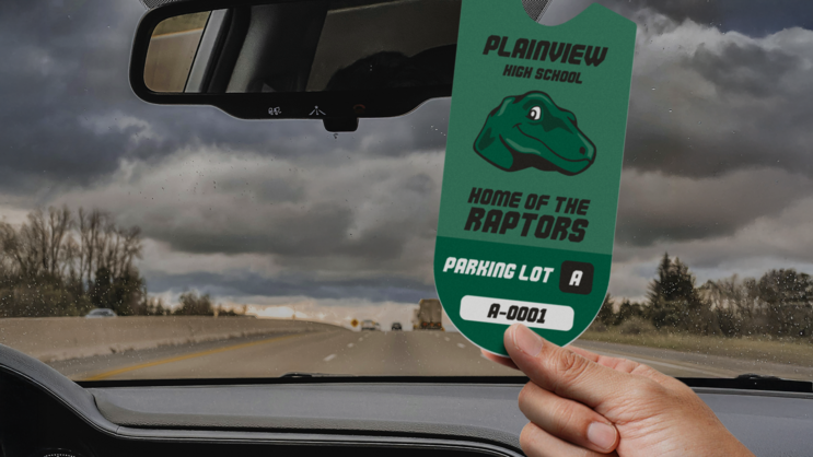 Oval High School Hang Tag Parking Permit B