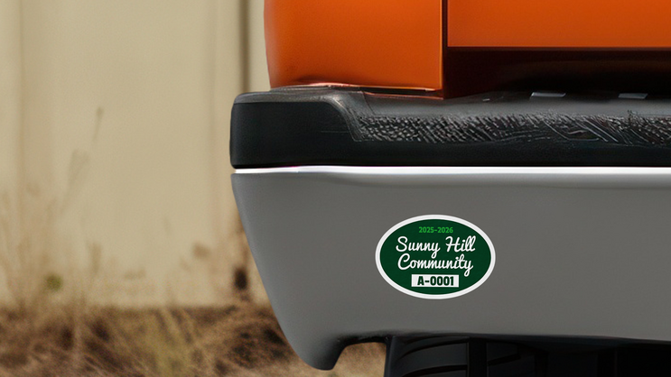 Parking Permit Oval 3 B