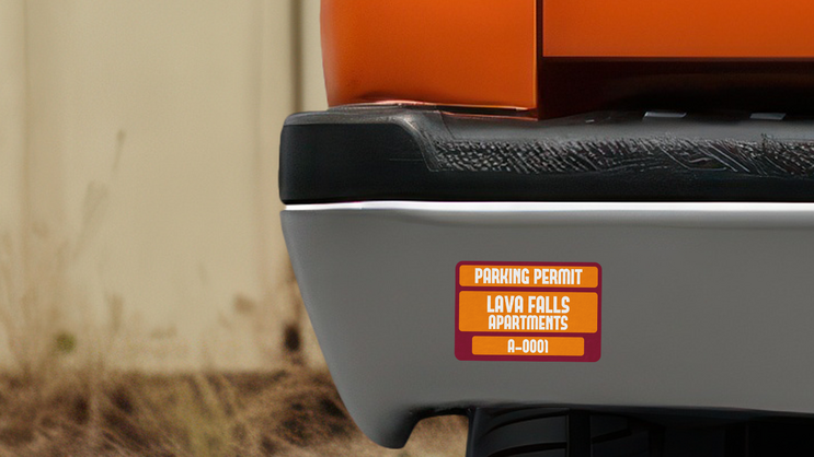 Parking Permit Rectangle 4 B