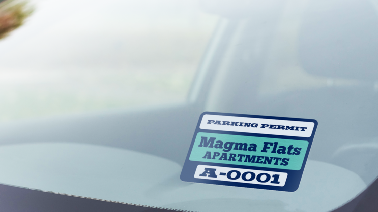 Parking Permit Rectangle 4 C