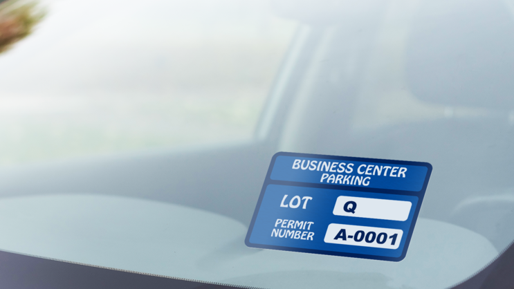 Parking Permit Rectangle 6 A