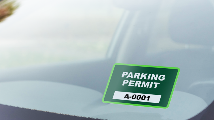 Parking Permit Rectangle 8 B