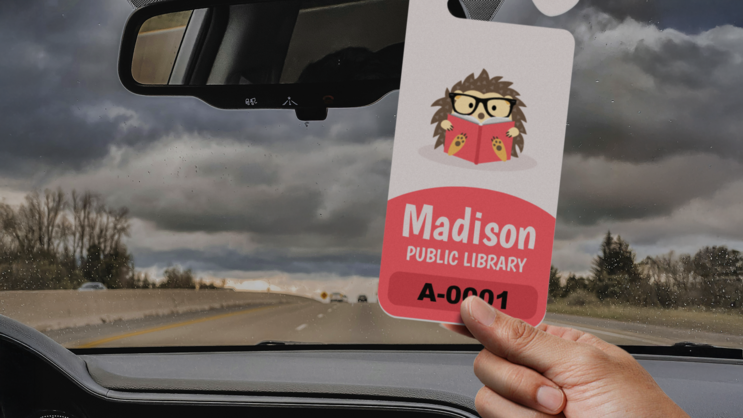 Tall Rectangular Employee Hang Tag Parking Permit B