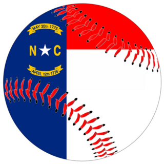 A Baseball With The North Carolina State Flag Sticker