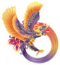 A Beautiful Phoenix Illustration Sticker