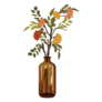 A Bouquet Of Autumn Flowers In A Glass Bottle Sticker