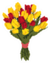 A Bouquet Of Yellow, Red Tulips Sticker
