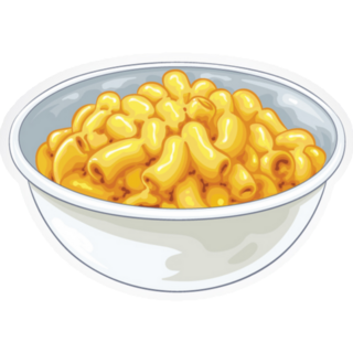 A Bowl Of Delicious Macaroni And Cheese Sticker 