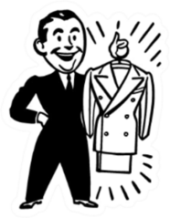 A Brand New Suit After Dry Cleaning Sticker