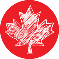 A Canadian Maple Leaf Scribble Doodle Sticker