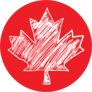 A Canadian Maple Leaf Scribble Doodle Sticker