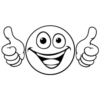 A Cartoon Emoji Icon Thumbs Up Sticker