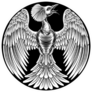 A Circular Phoenix Fire Bird Sticker