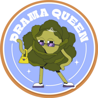A Cool Cabbage Drama Queen Vegetable Sticker
