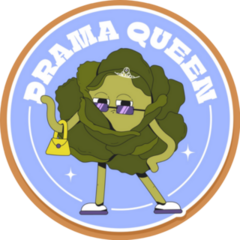 A Cool Cabbage Drama Queen Vegetable Sticker