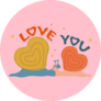 A Couple Of Snails In Love Sticker