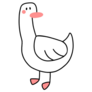 A Cute Goose Doodle Sticker