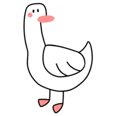 A Cute Goose Doodle Sticker