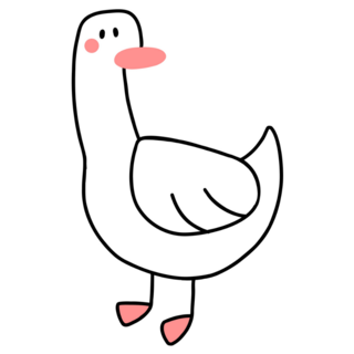 A Cute Goose Doodle Sticker