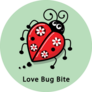 A Cute Lady Bug  Heart Shape Sticker