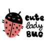 A Cute Lady Bug Sticker