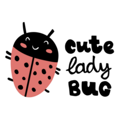 A Cute Lady Bug Sticker
