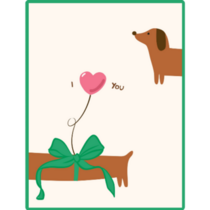 A Dachshund Happy Birthday Sticker