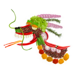 A Food Concept Of A Chinese Dragon Sticker