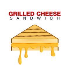 A Grilled Cheese Sandwich Dripping Cheese Sticker