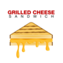 A Grilled Cheese Sandwich Dripping Cheese Sticker