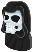 A Grim Reaper Avatar Cartoon Sticker
