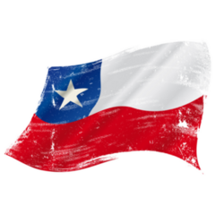 A Grunge Chilean Flag Sticker