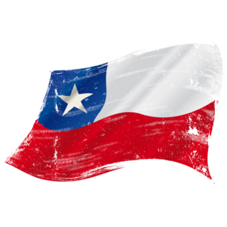 A Grunge Chilean Flag Sticker