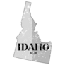 A Grunged Idaho State Sticker