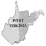 A Grunged West Virginia State Outline Sticker
