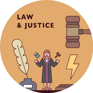 A Hand Holding A Judge Stick Law & Justice Illustration Sticker