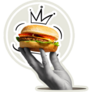 A Hand Holds A Burger King Sticker