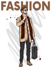 A Handsome Man Fashion Sticker
